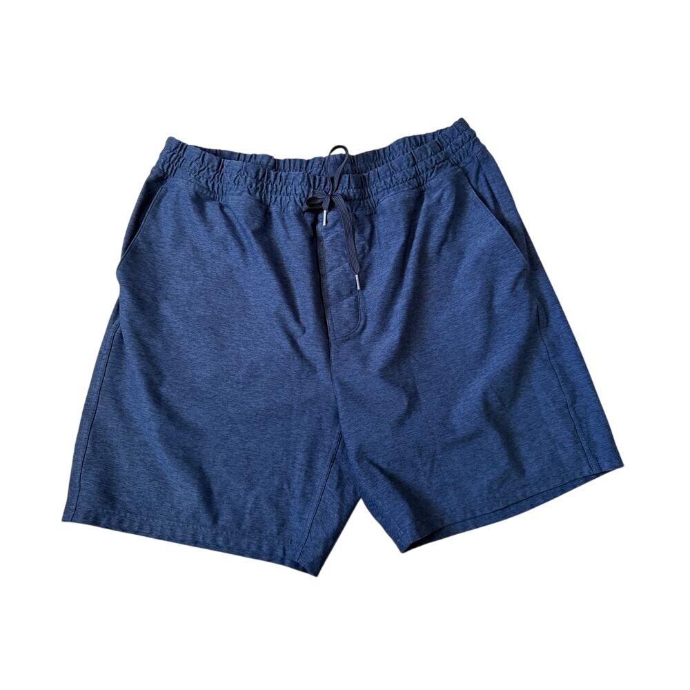 Outdoor Voices navy blue men's athletic shorts lounge wear comfort soft cozy